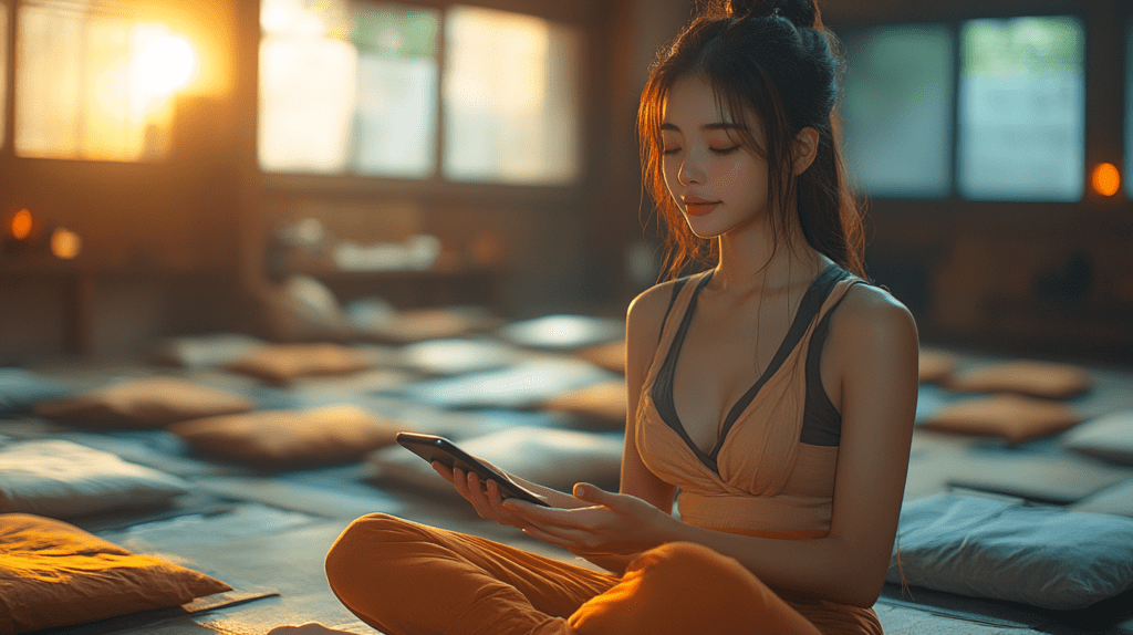 Yoga therapy inspired togetherness and mindful focus.